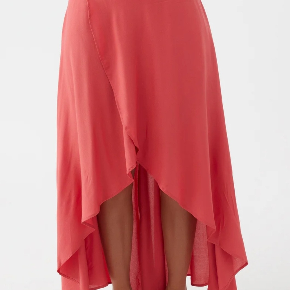 O'Neill Pink Midi High-Low A-Line Skirt